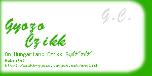 gyozo czikk business card